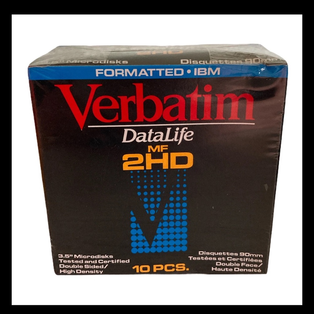 Verbatim DataLife MF Diskettes 2HD IBM formatted 10 Pack New Sealed Micro Disks